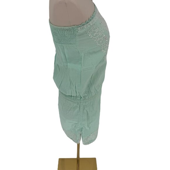 Cynthia Rowley Sz M Sequin Tie Waist Strapless Tube Dress Swim Cover Up Beachy - Picture 12 of 16